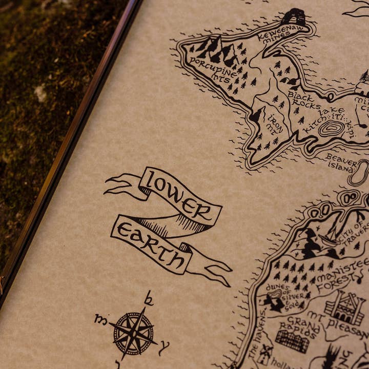 Home Squirrel - Wholesale Map - Lord of the Rings / The Hobbit Middle Earth Map of Michigan4