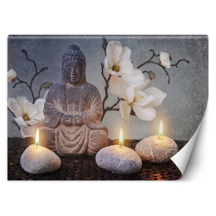 Décoration murale Bouddha avec bougies pour la vente par Motivartdesign