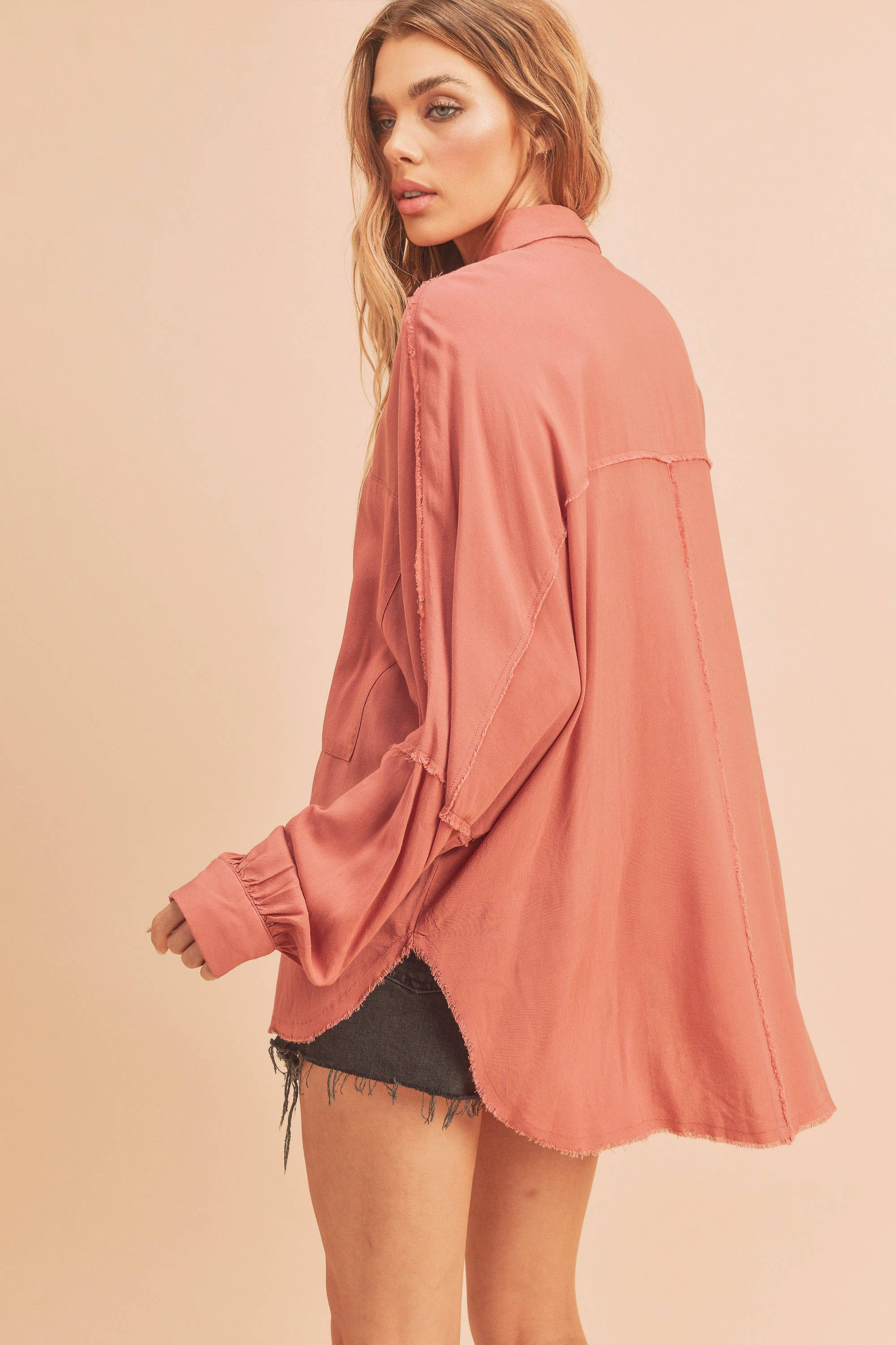 AEMI + CO - Wholesale Button Down Shirt - Women's - 879AK Delilah Shirt57