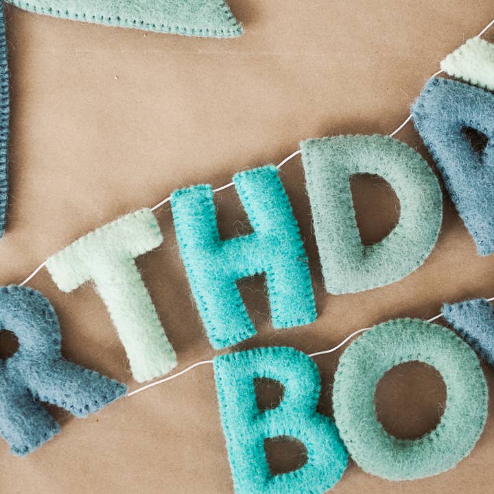 Joy Felts – wholesale Bunting/Krans – Födelsedag flicka kände brev Garland - Regelbunden brevstorlek