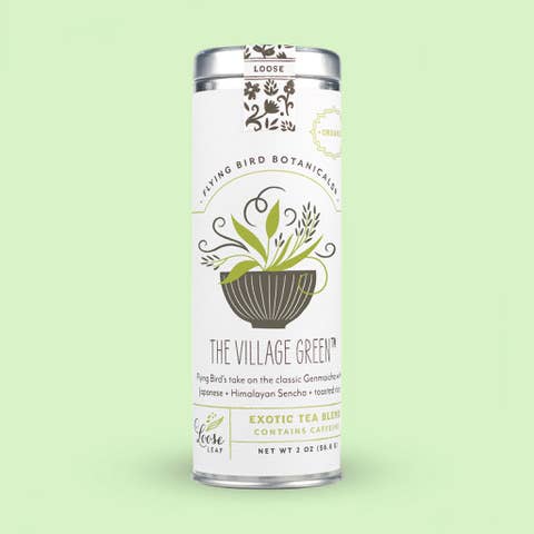 The Village Green – Loose Leaf Tin for wholesale by Flying Bird Botanicals
