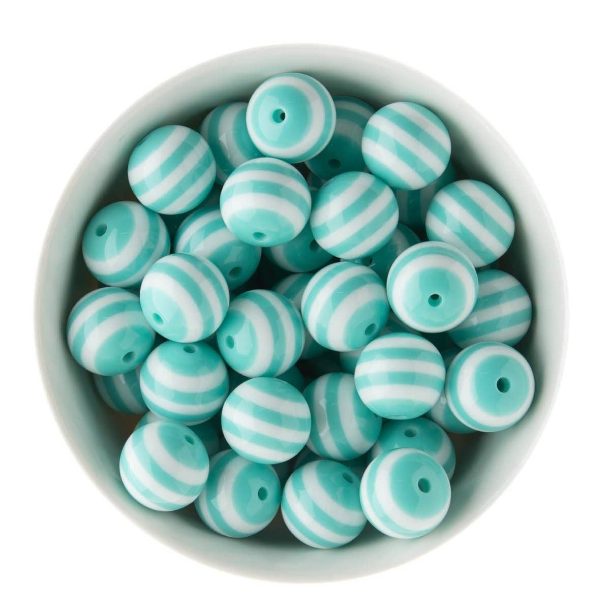 Cara & Co Silicone Craft Supply – wholesale Beads – 20mm Striped Acrylic Round Beads4