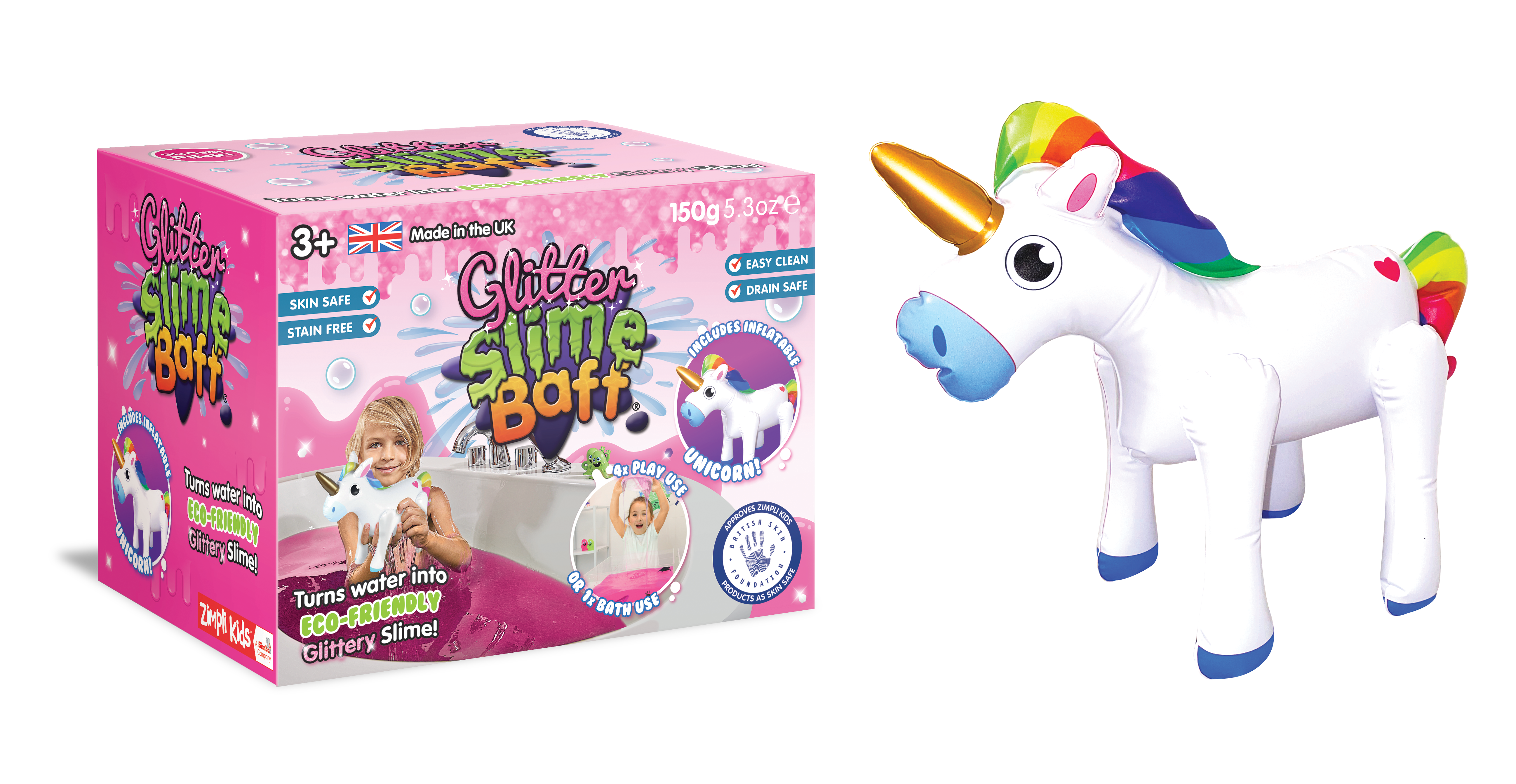 Zimpli Kids - Wholesale Putty/Slime - Kids - Zimpli Bio Glitter Slime Baff with Inflatable Unicorn3