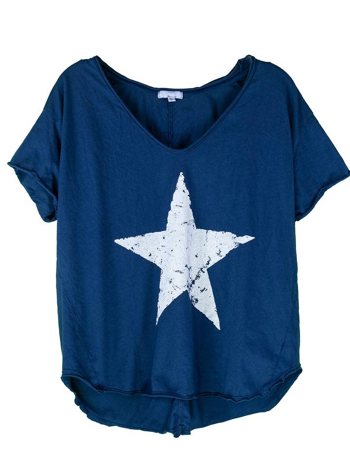 Graphic T-shirt, Star, Vintage for wholesale by LeParisPetit by I Love Linen