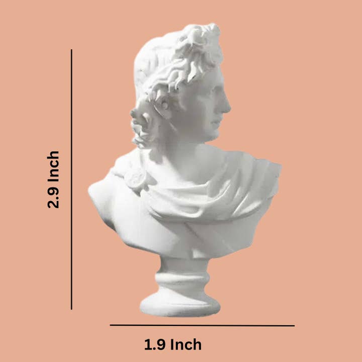 Magnifique Hearts - Wholesale Decorative Figurine - Apollo Miniature Greek Bust 1/12 Size Home Office Decor Gift1