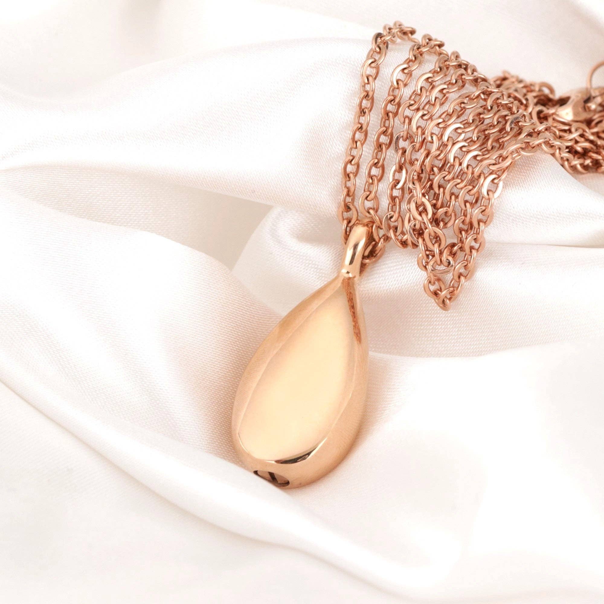 MadamLili - Wholesale Pendant/Charm Necklace - Urn ash cremation rose gold stainless steel necklace2