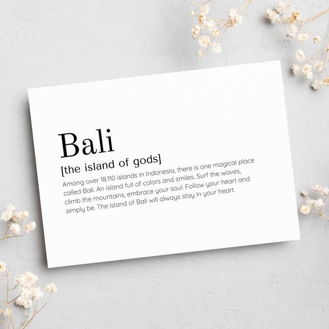 Carte postale de Bali pour la vente par BaliMagicCompany
