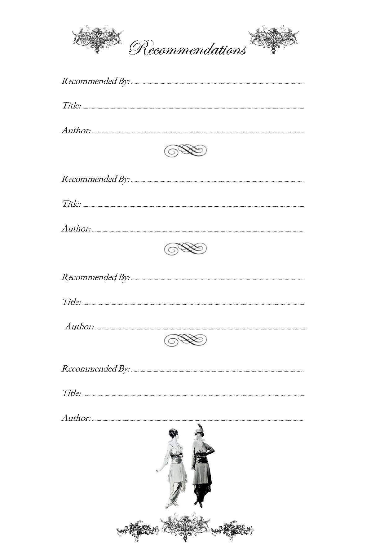 VINTAGE LADIES COLLECTION – Engroshandel Notesbog – Vintage Ladies Collection: Book Lovers log, softcover10