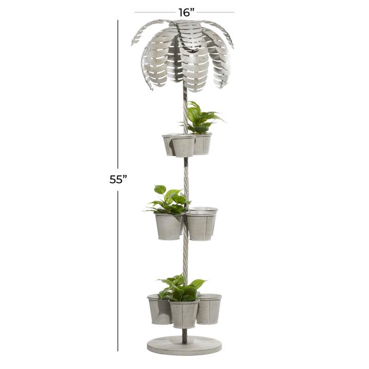 Import Corner - Wholesale Plant Pot - A-41549: METAL PLANTER 16"W, 55"H2