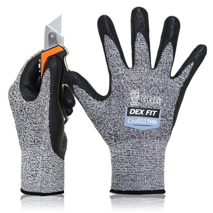 Dex Fit Level 4 Cut Resistant Gloves - Grey for wholesale by Muveen