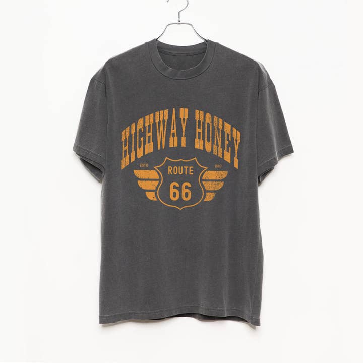 Highway Honey Garment Dye Tee for wholesale by House of Lulu