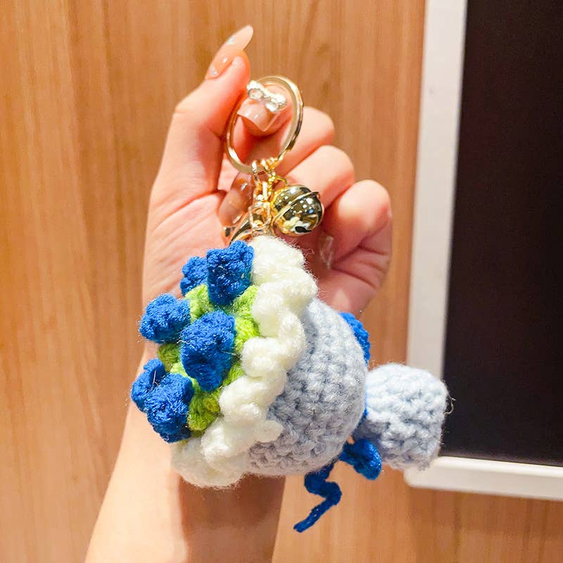 MKS America - Wholesale Keychain - Women's - Crochet Bouquet Rose Sunflower Keychain3