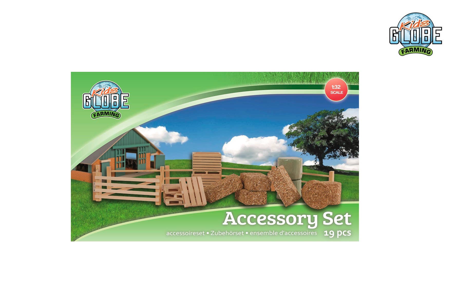 American Hobbies & Merchandising - Wholesale Toy Set - Kids - Kids Globe 1:32 Scale 19 pieces Accessory Set1