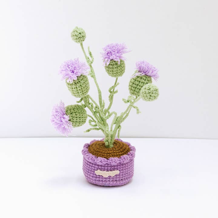 Handmade Crochet Potted Plants - Thistle Pot for wholesale by The Way to You