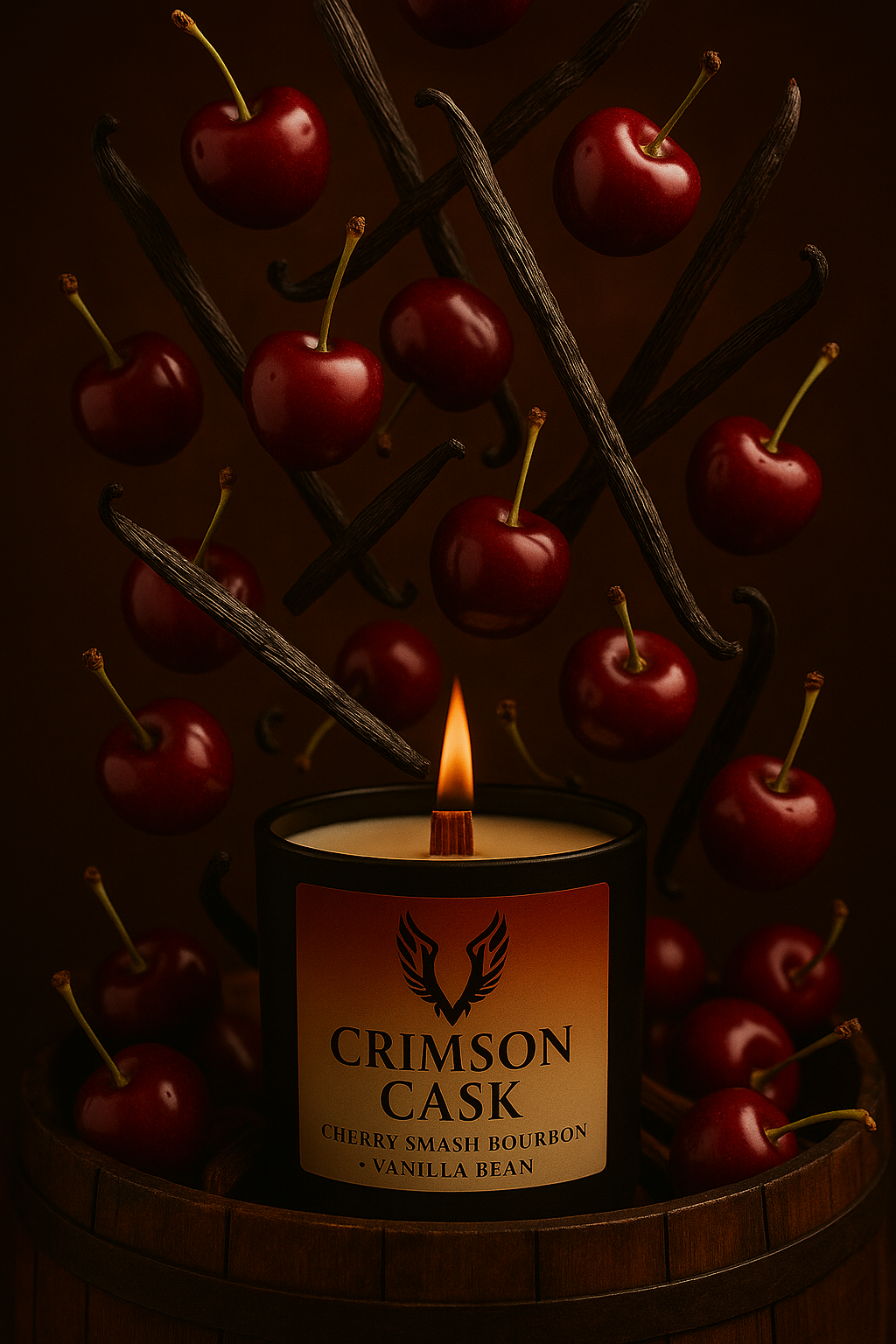 MAN-DLE - Wholesale Jar/Filled Candle - Crimson Cask Candle2