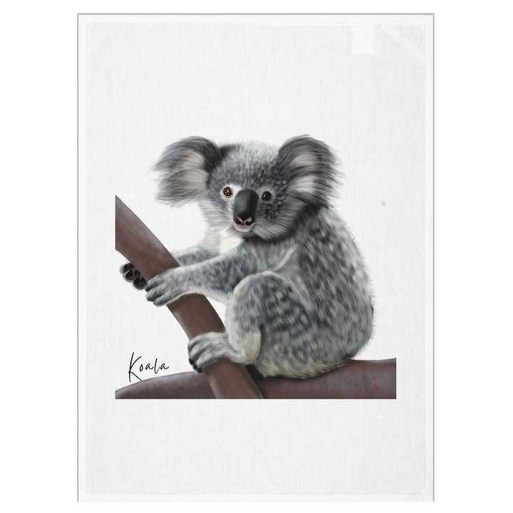 AGCT1010: Koala Tea Towel for wholesale by Australiana Gifts Co