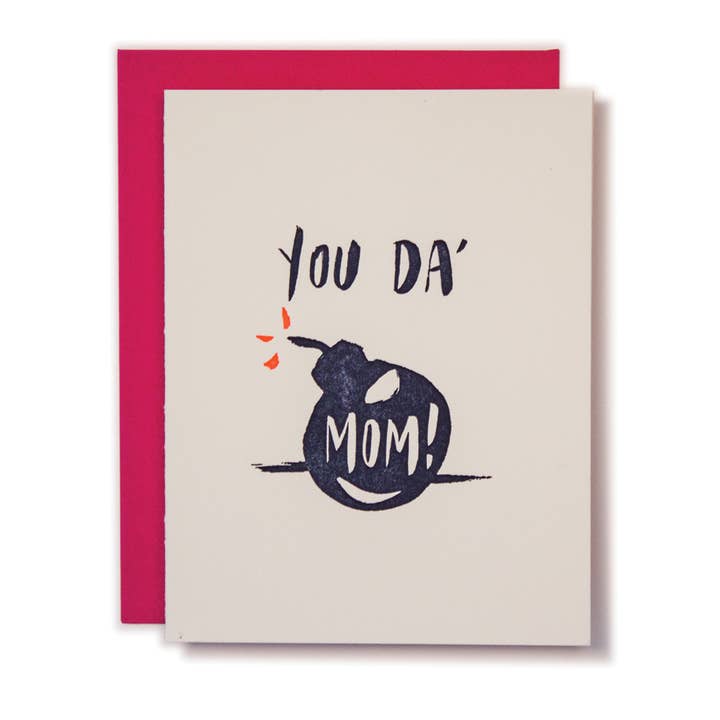Ladyfingers Letterpress - Wholesale Mother's Day Card - You Da’ Mom Card Mother's Day Card
