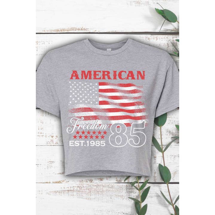 Art by Forgrand - Wholesale T-Shirt - Women's - AMERICAN FREEDOM 85 CROP TOP6