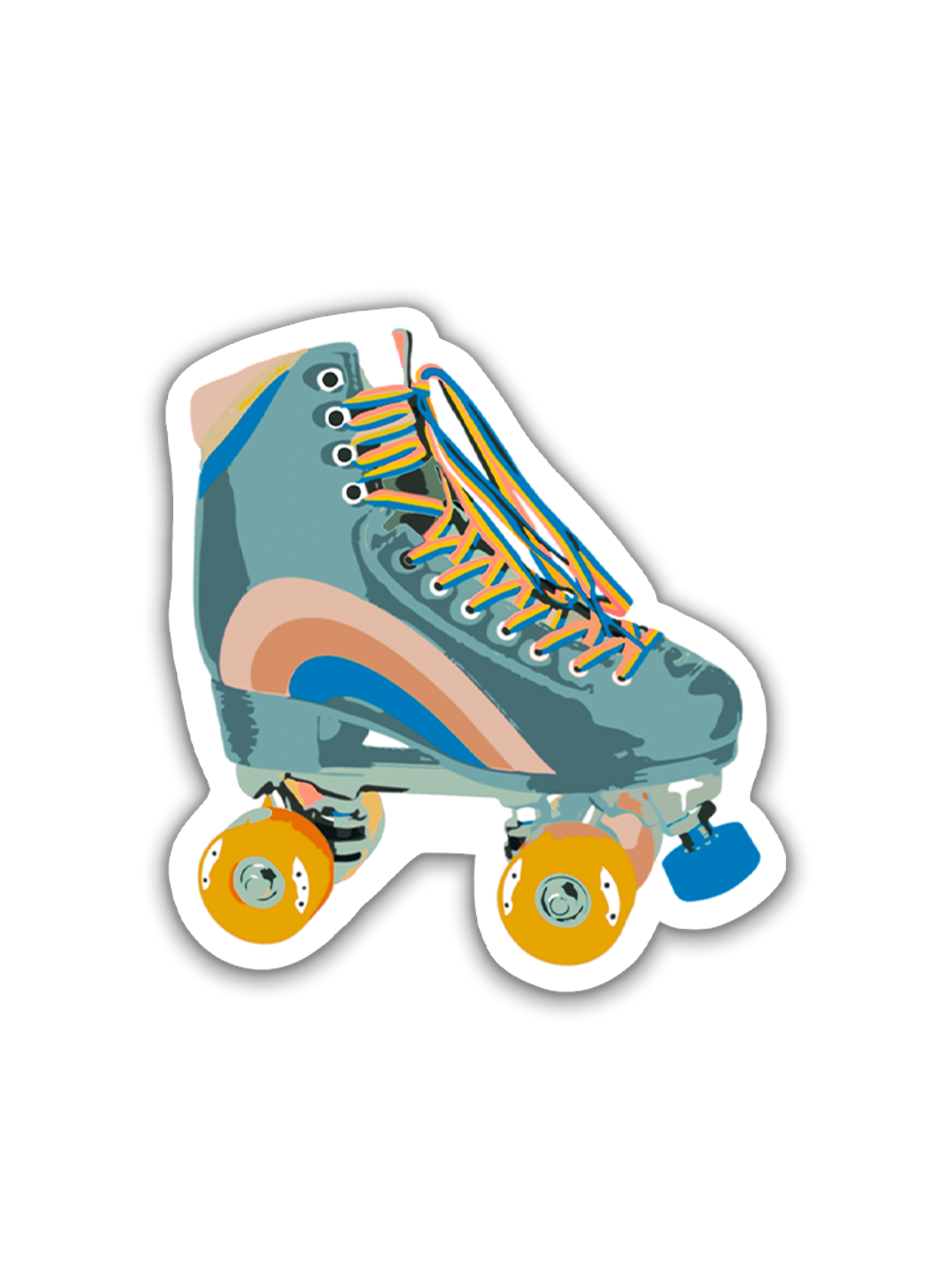 Studio Miller - Wholesale Sticker - Retro Roller Derby Skate matte vinylsticker0