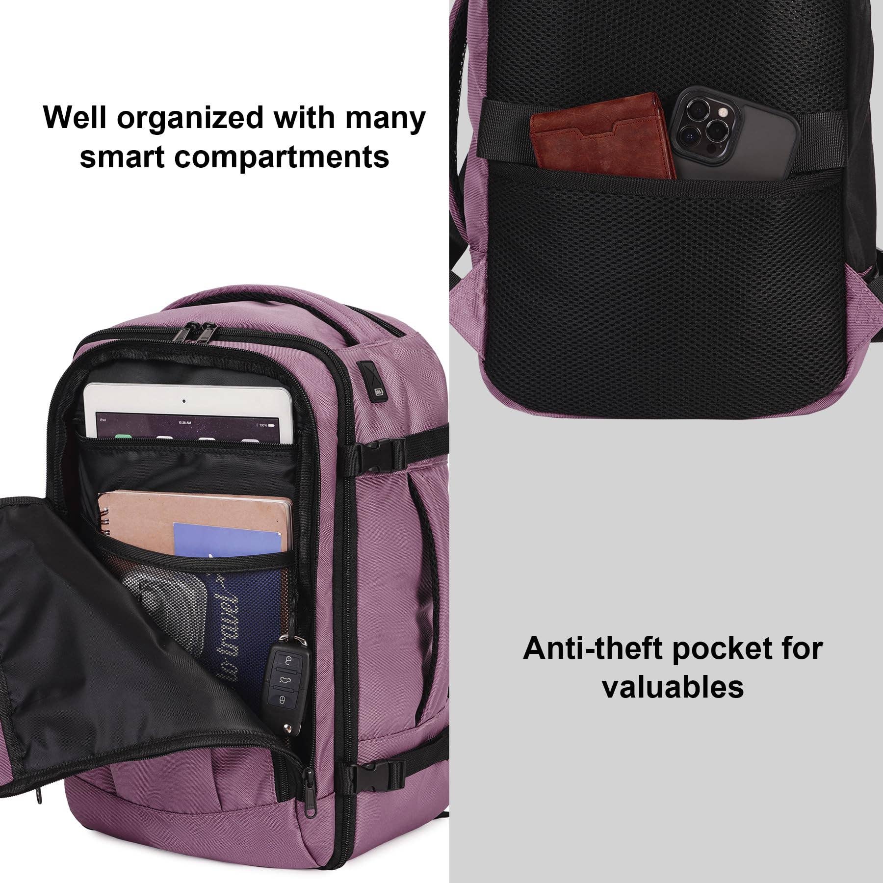 wandf - Wholesale Backpack - Unisex - 20L Underseat 13 Pockets Carry on Travel Bag with USB Port47
