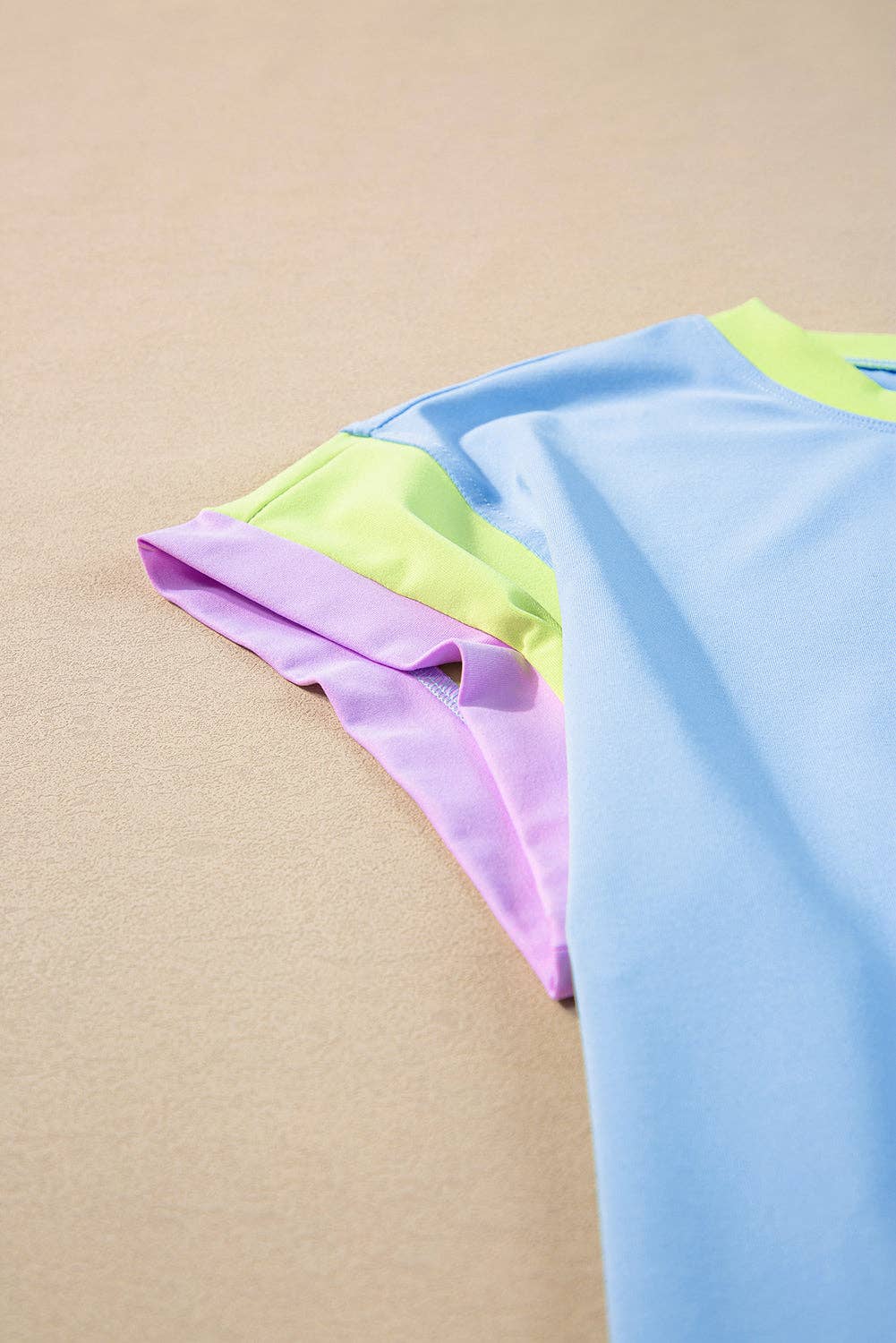 Lovesoft - Wholesale Lounge Set - Women's - Multicolor Color Block Detail Casual Two-piece Set7