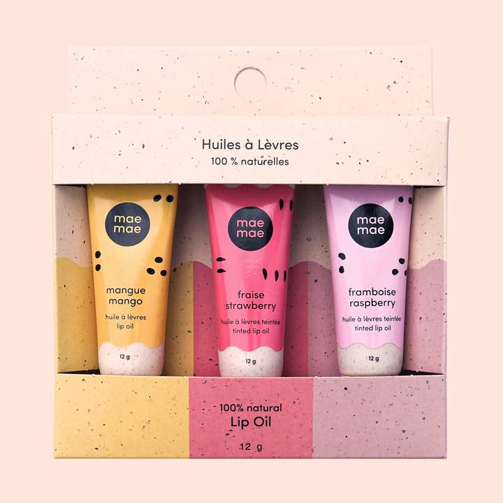 Lip Oil Trio for wholesale by Maemae Natural Products