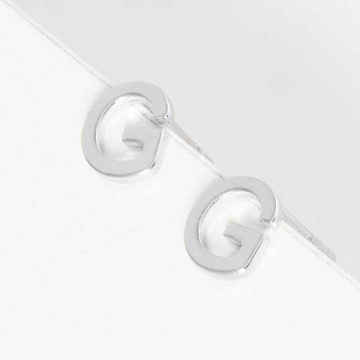 Sensibling Corp. - Wholesale Stud/Post Earrings - Gold Dipped Metal Initial Monogram Stud Earrings90