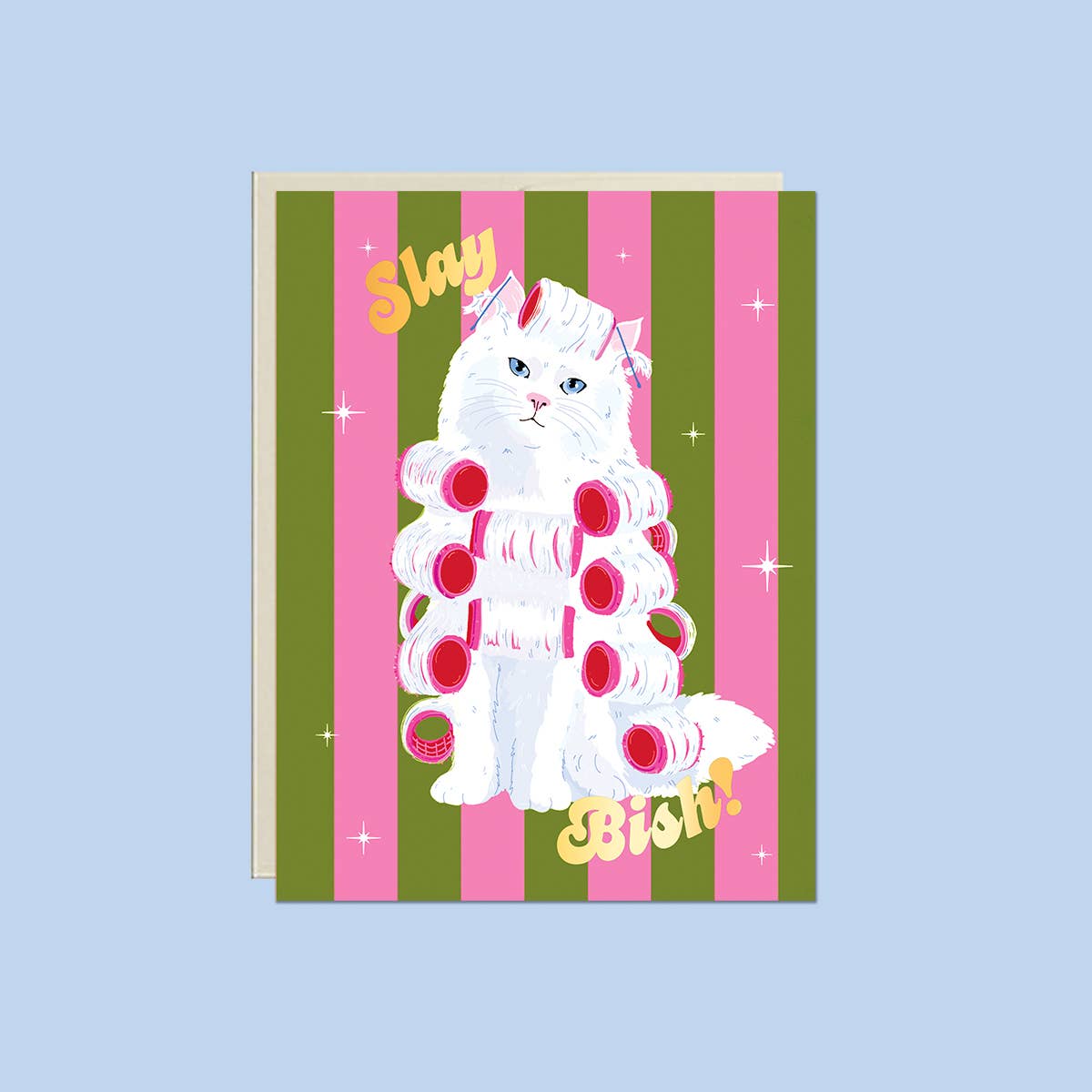 Lucky Goods Paper – wholesale Uppmuntringskort – Slay Bish Kitty – Folievänskapskort ✿ Uppmuntrankort3