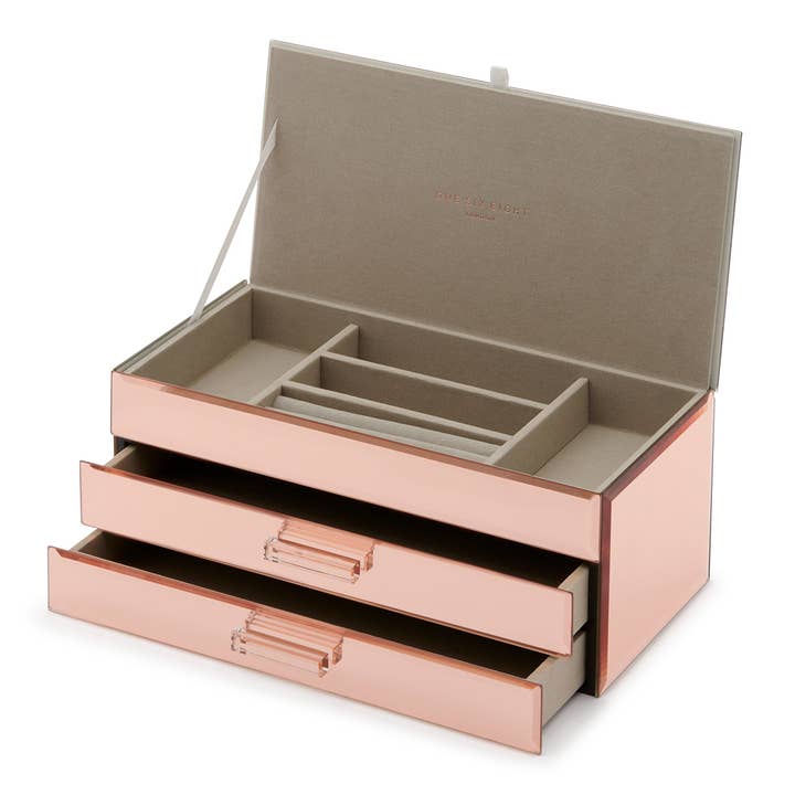 One Six Eight London by PS Home and Living - Wholesale Jewellery box/organiser - Gabriella Rose Gold Large Jewellery Box2