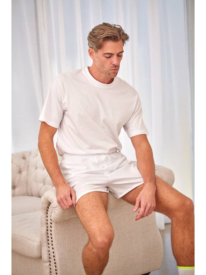 6 Pack Men's Cotton Woven Boxer Shorts with Button Fly for wholesale on Faire4