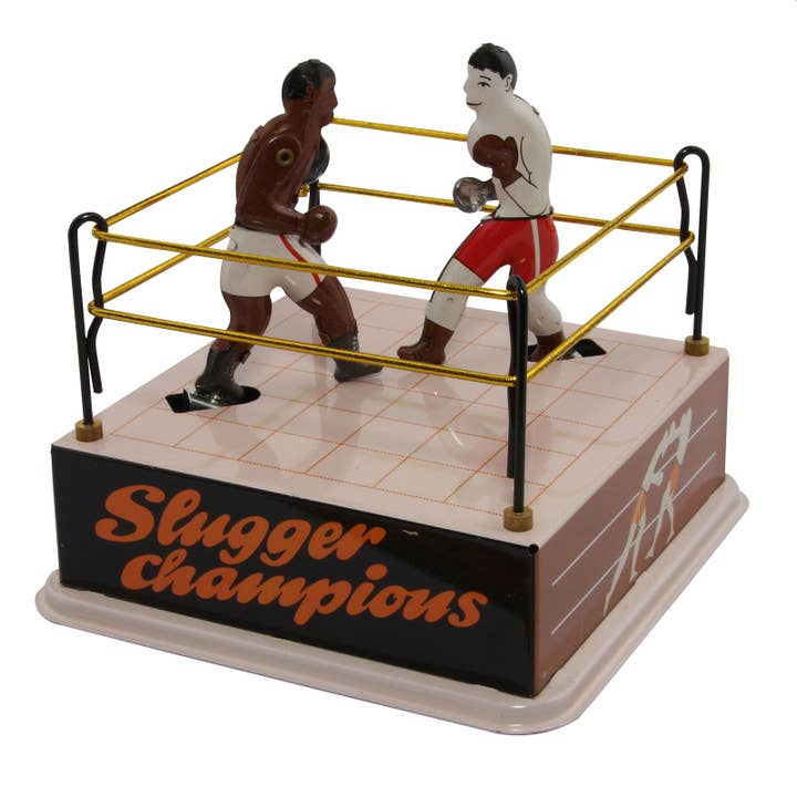Tribal Trade GmbH - Wholesale Classic Toy - Kids - Boxer tin toy in a tin boxing ring