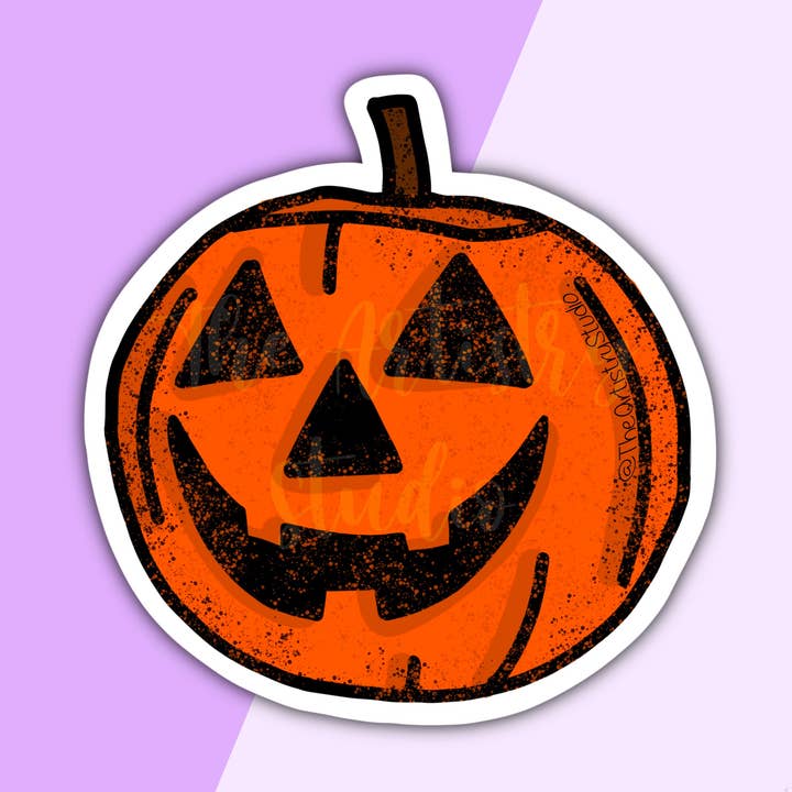Jack-o-lantern Sticker | 2.7x2.8 for wholesale by The Artistry Studio
