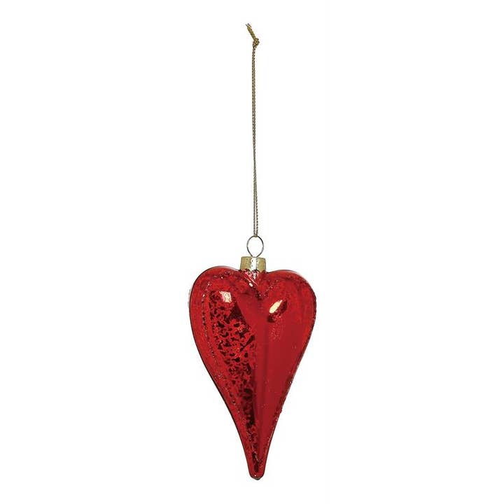 Select Artificials, Inc. - Wholesale Ornament Set - Heart Ornament, (2/asst), Red