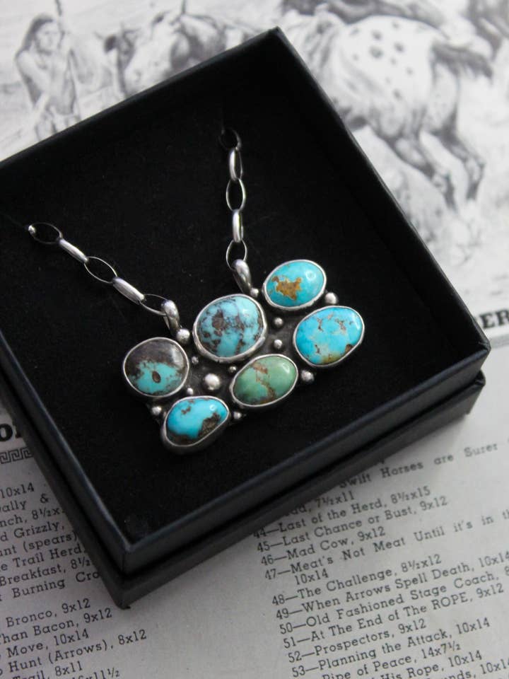 Türkis Cluster Halskette für den Großhandel von The Diamond J