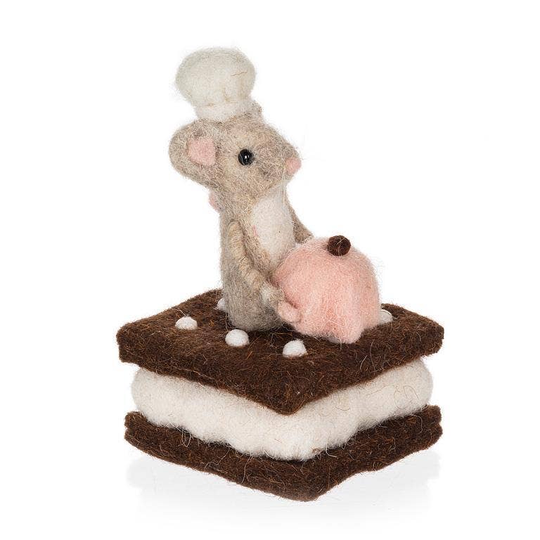 Abbott - Wholesale Christmas Decoration - Mouse with Fancy Dessert0