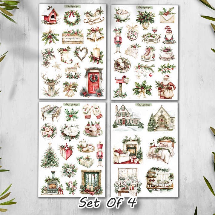 DailyStickersUK - Wholesale Sticker - Christmas Holly Sticker Sheet. Winter Stickers4