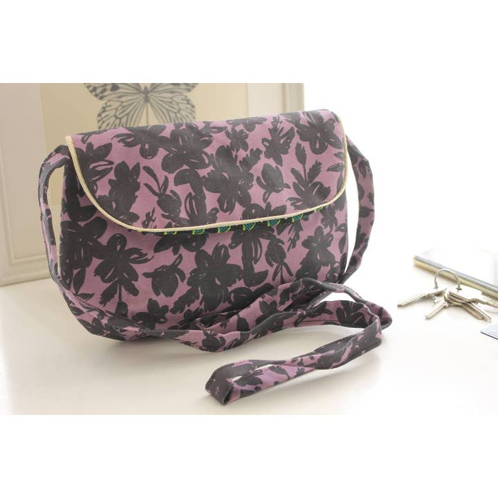 Anaé black purple bag for wholesale by Sabrina Trefle
