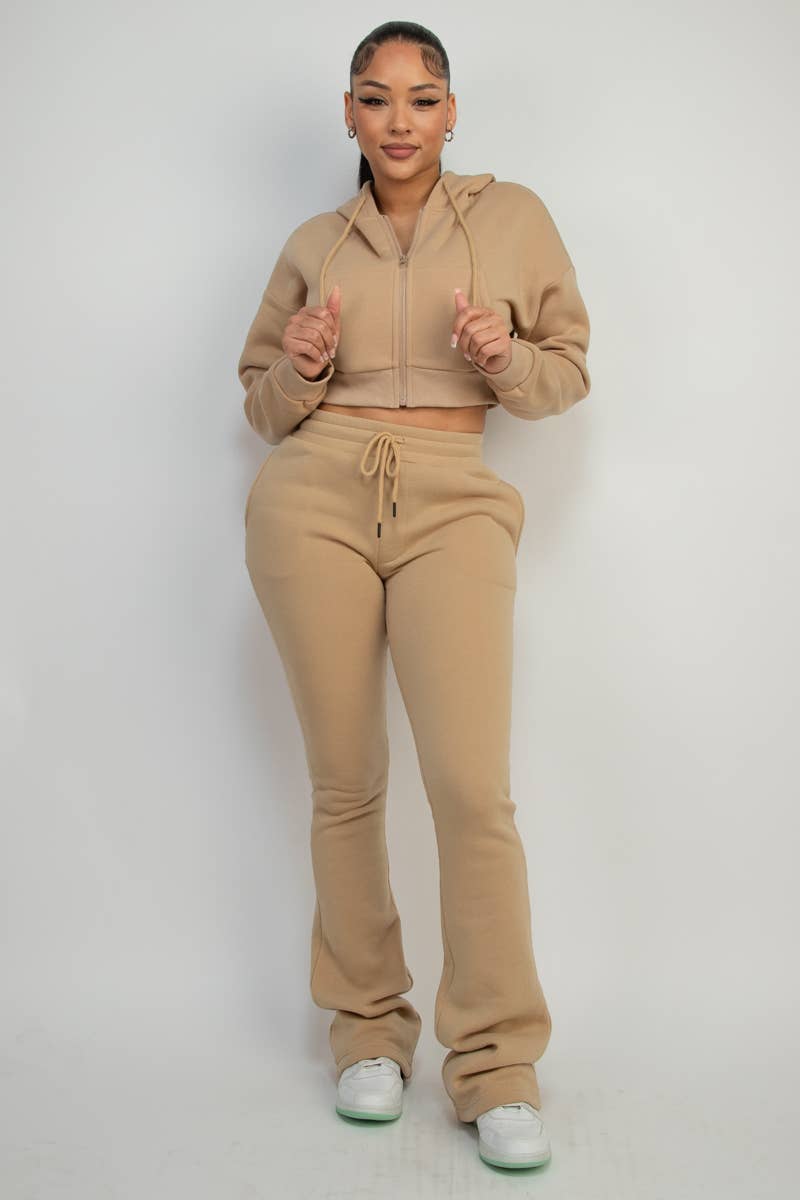 Boswell - Venta al por mayor Conjunto de ropa cómoda - Mujer - CONJUNTO DE SUDADERA CON CAPUCHA Y PANTALONES DE FORRO POLAR1