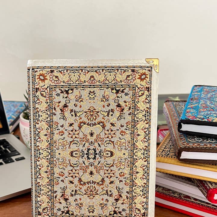Beige Large Notebook, Boho Journal, Carpet Notebook Journal for wholesale by Umays Boho