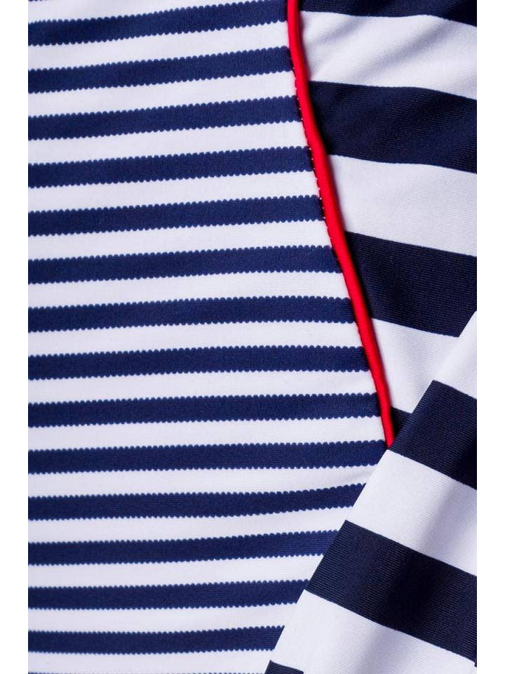 Blå/Vit/Röd Retro Look Baddräkt för wholesale på Faire