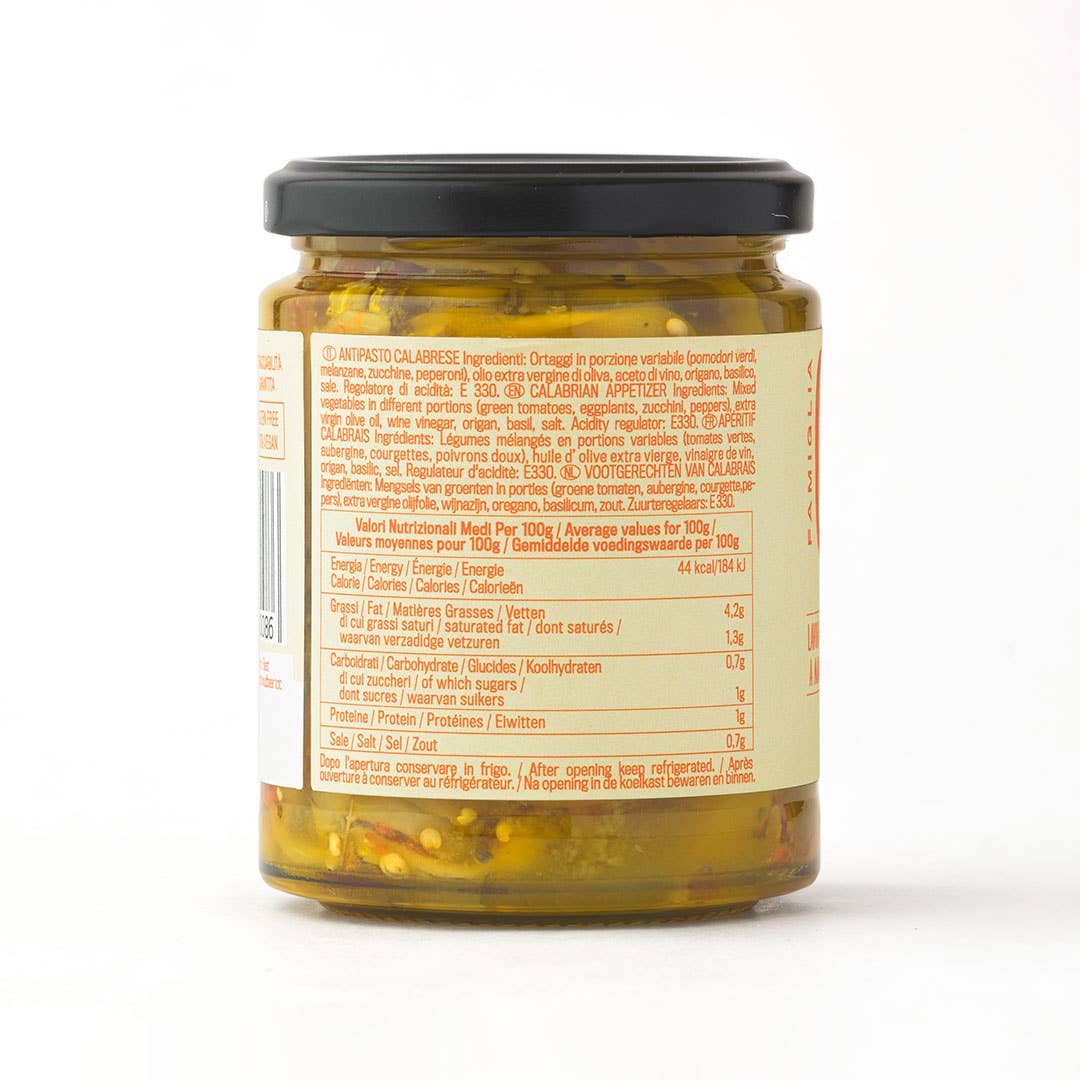 Famiglia Crispino - Wholesale Relish - CALABRIAN APPETIZER - 270g - VEGAN - HOMEMADE - EVO2