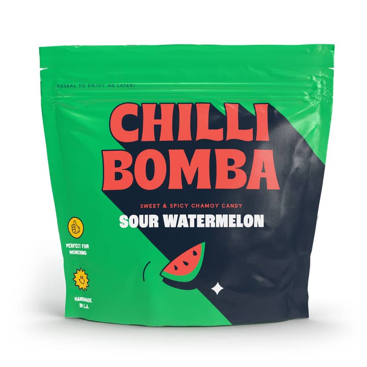 Chilli Bomba Sour Watermelon Chamoy Candy - 12ct/8oz for wholesale by Chilli Bomba