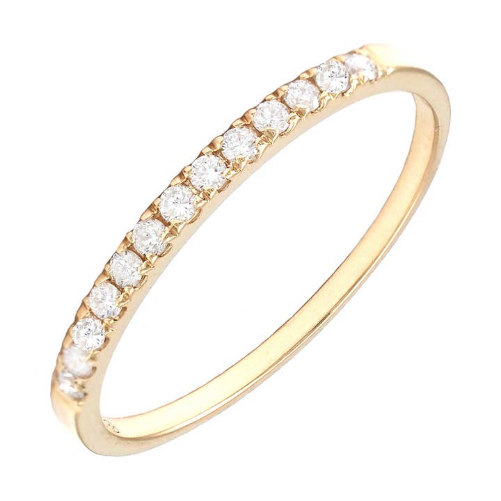 14k guld Diamond Line Ring för wholesale av LE Fine Jewelry