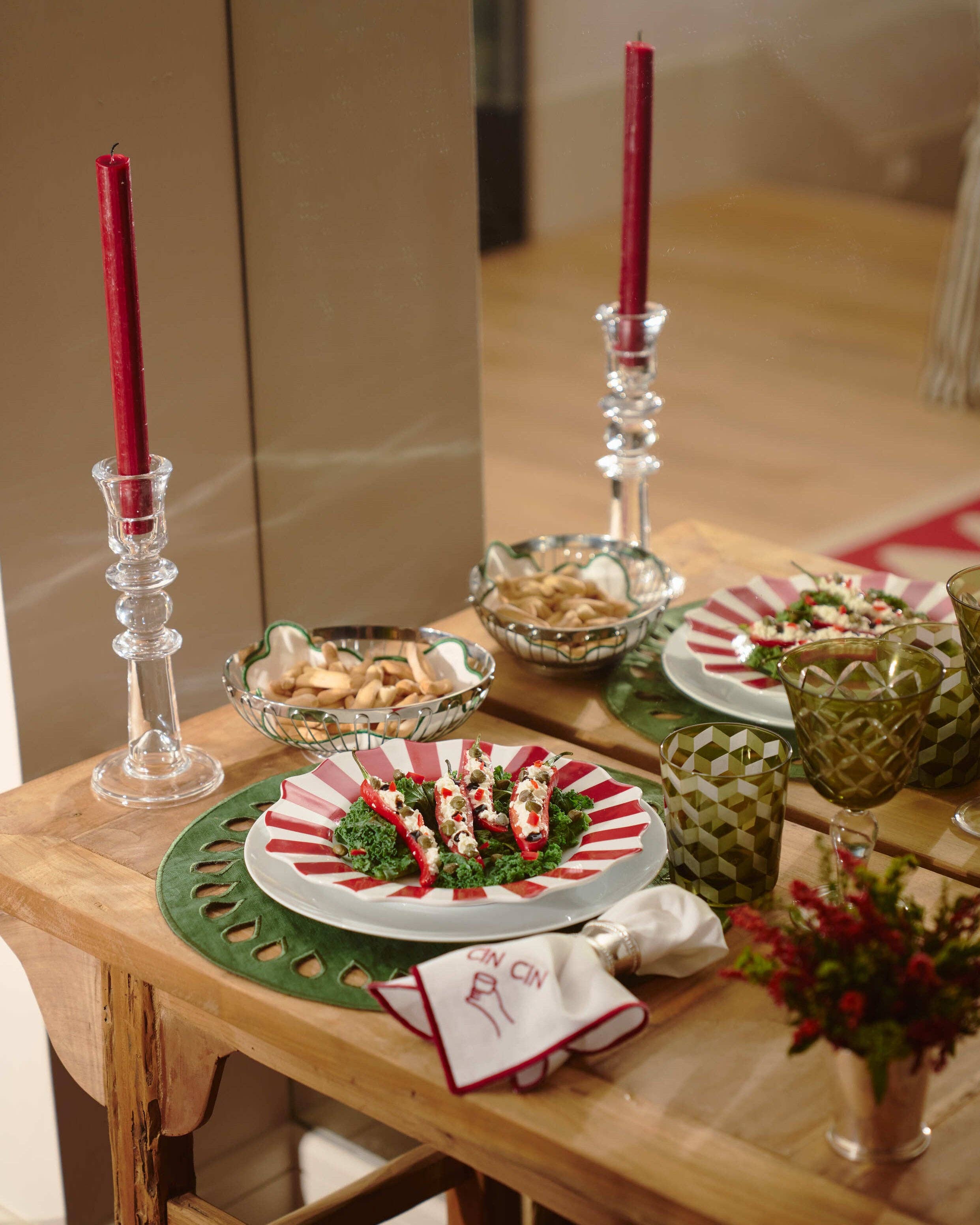 Mariaida Home - Wholesale Placemat - Individual Viseu, Green with Green