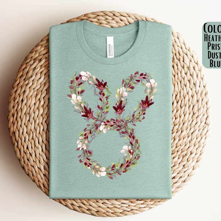 Floral Bunny Shirt - Easter Shirt for engroshandel hos The Shirt Company