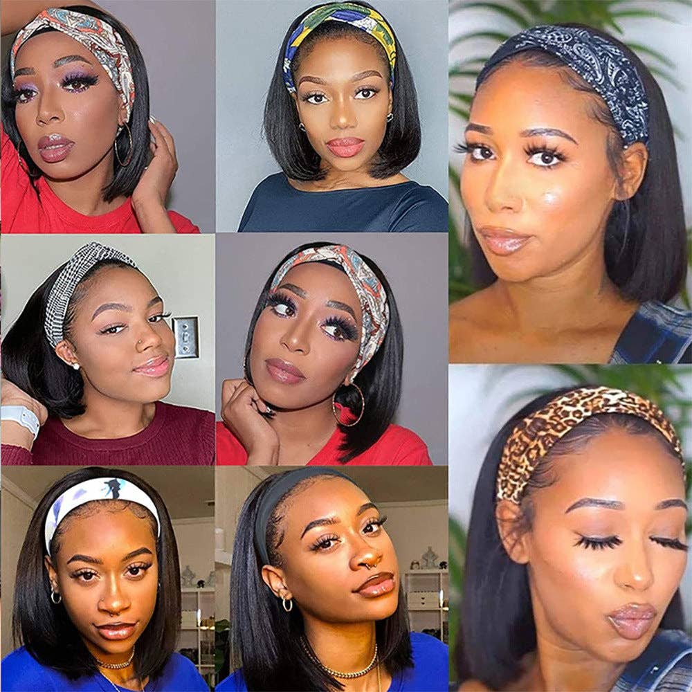   Short Straight Bob Headband Wig - 10 Inch Synthetic Hair for wholesale on Faire3