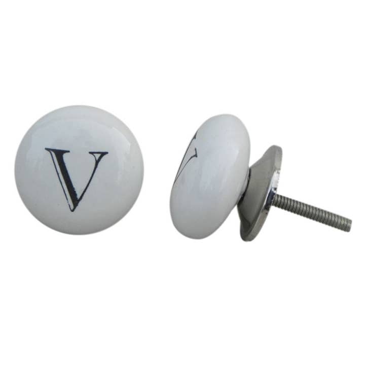 Daana Paani LLC – wholesale Knob/pull – 12 Pieces V Letter Alphabet Kids Wardrobe Knobs