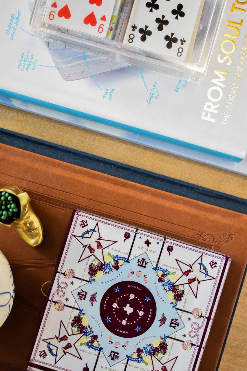 Saturday Silks - Wholesale Decorative Tabletop Object - Texas A&M Aggies Acrylic Block Art4