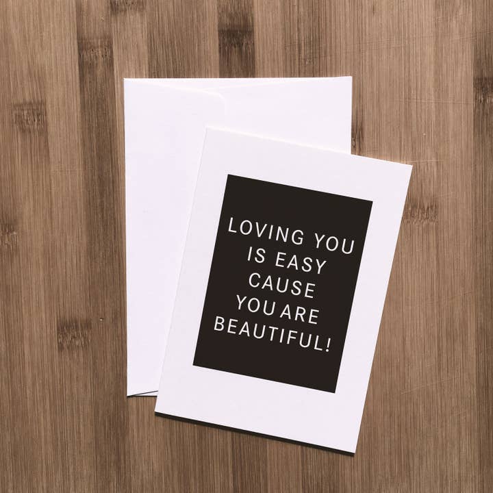 Loving you is easy / Greeting card for wholesale by Love is the new black