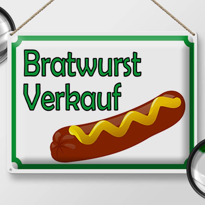 Femer - Vendita all'ingrosso Cartelli - Targa in latta 40x30cm Bratwurst sale restaurant1
